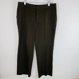 Ellen Tracy Brown Flare Leg High Waist Dress Pants 14